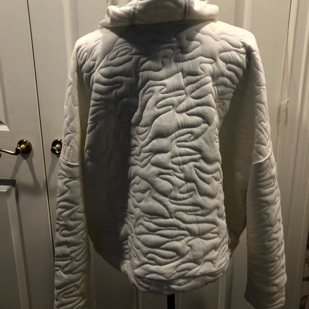 GAP FIT OFF WHITE QUILTED HOODIE - Picture 6 of 10
